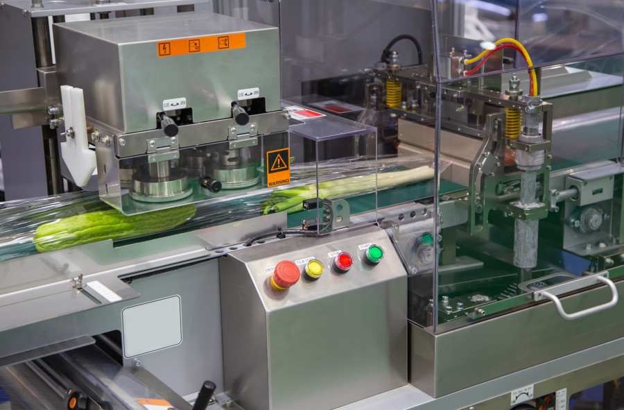 Maszyna do pakowania warzyw i owoców folią w technologii flow pack