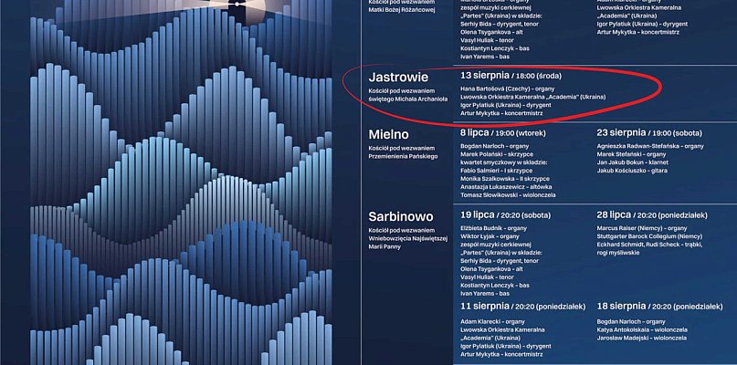 Jastrowie na szlaku festiwalowym! Międzynarodowy Festiwal "Wokół Organów Pomorza"  - 79006